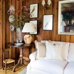 How To Decorate A Room With Dark Paneling Walls And White Furniture