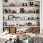 How To Decorate Floating Shelves In Family Room