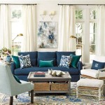 Living Room Decor With Navy Blue Couch