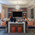 Navy And Burnt Orange Wall Decor